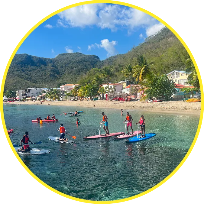 Photo Caminagua Step Paddle. Activité originale Martinique.