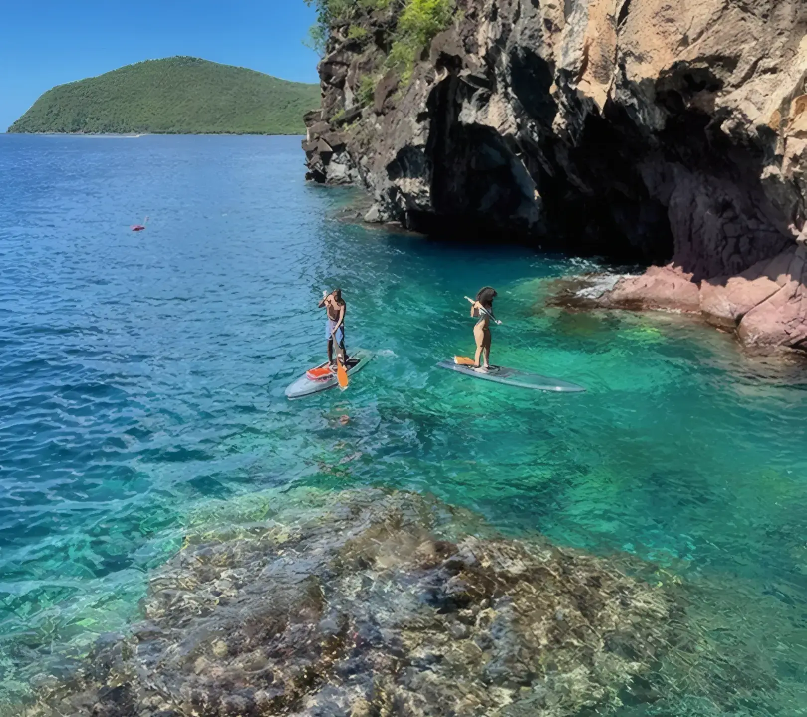 Photo Caminagua Step Paddle. Activité originale Martinique.