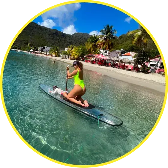 Photo Caminagua Step Paddle. Activité originale Martinique.