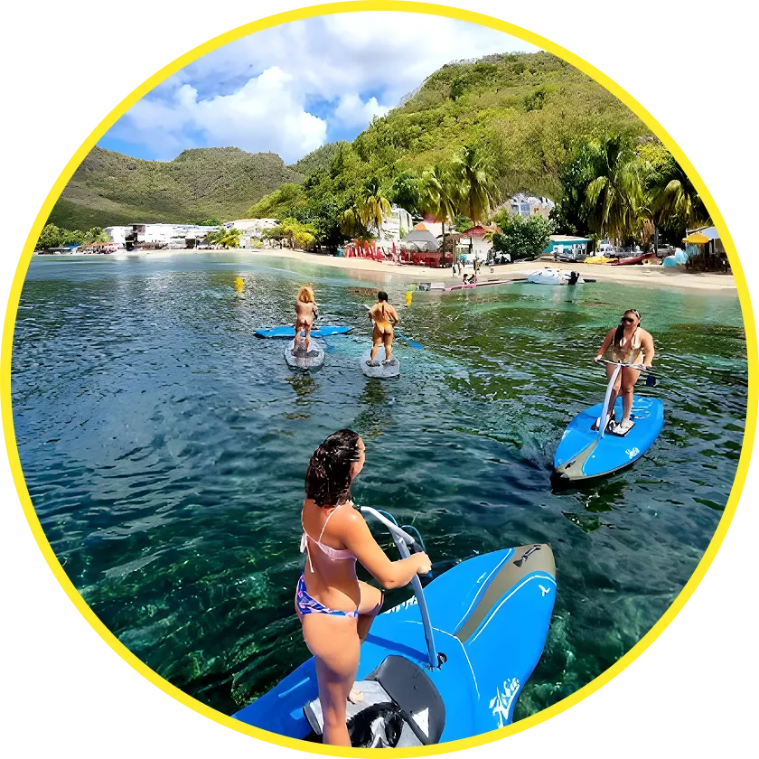 Photo Caminagua Step Paddle. Activité originale Martinique.