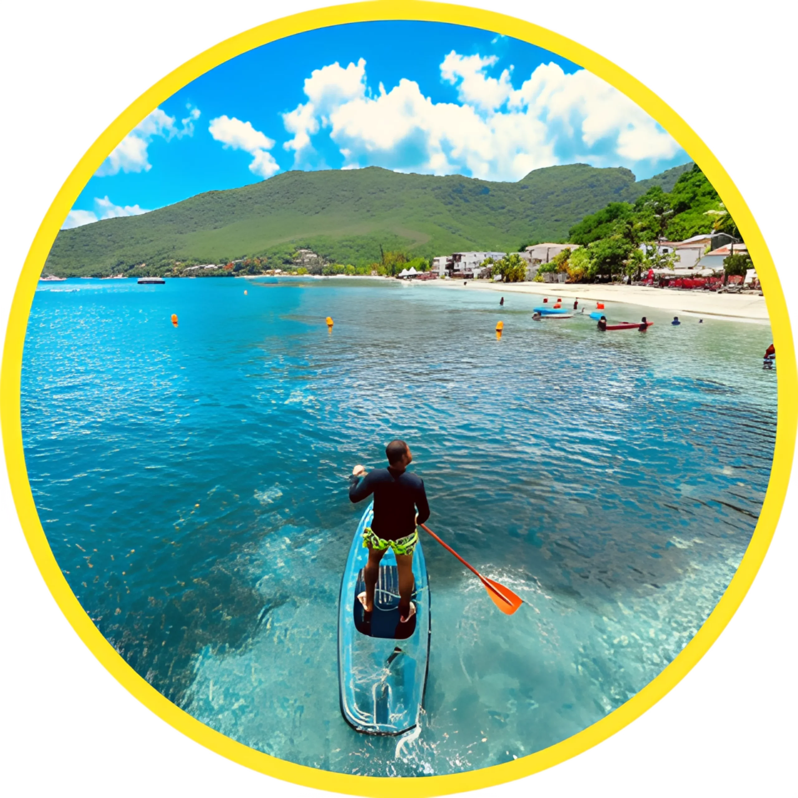 Photo Caminagua Step Paddle. Activité originale Martinique.