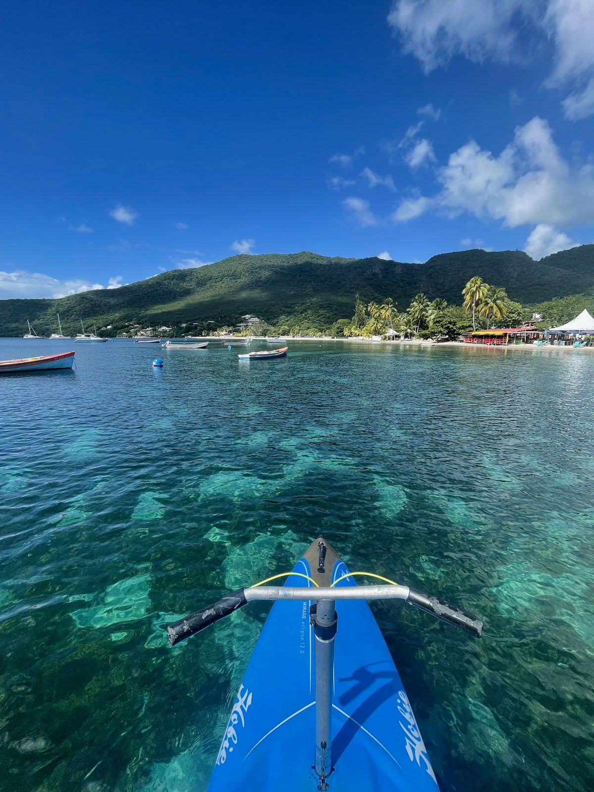 Snorkeling en paddle à la plage de Grande Anse aux Anses d’Arlet à la recherche des tortues en Martinique