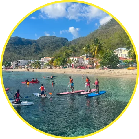 Photo Caminagua Step Paddle. Activité originale Martinique.
