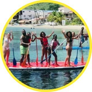 Photo Caminagua Step Paddle. Activité originale Martinique.