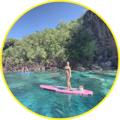 Photo Caminagua Step Paddle. Activité originale Martinique.